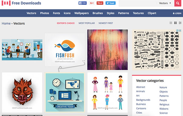 معرفی 20 سایت برای دانلود رایگان وکتور